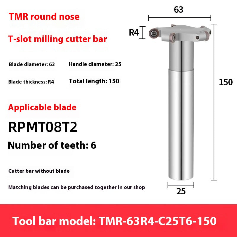 2066-CNC machining center TMR round nose T-slot milling cutter bar arc R2.5R3R4R5R6 slotted side and side cut shank Shandong Denso Pricision Tools Co.,Ltd.